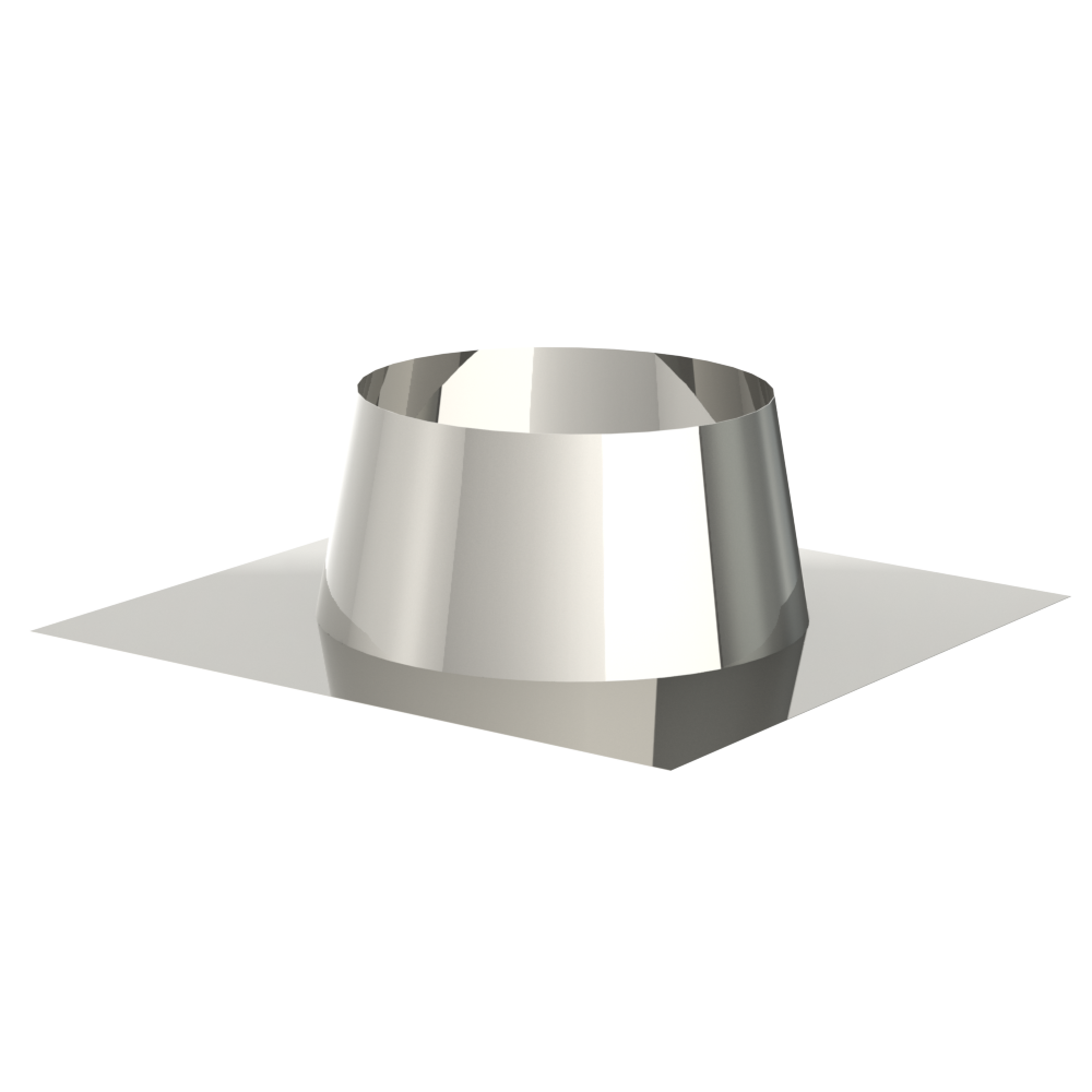 Dakdoorvoer Inox 0°-10° voor Dubbelw. Syst. 200/250 mm