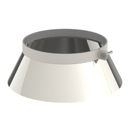 [DWAI.SO.150] Stormkraag Inox dia 200 mm voor Dubbelw. Syst. 150/200 mm